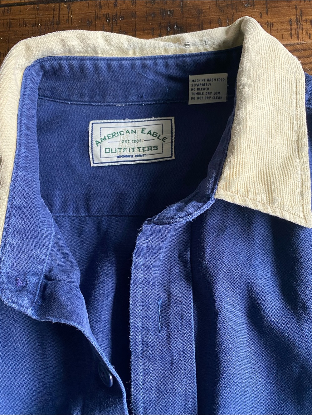 American Eagle Outfitters 90s Shirt Jacket Button Down 1990s XL Hong Kong Cotton